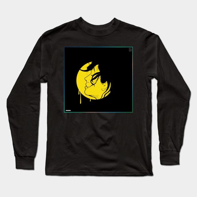 Girl in black and Yellow Long Sleeve T-Shirt by Frajtgorski